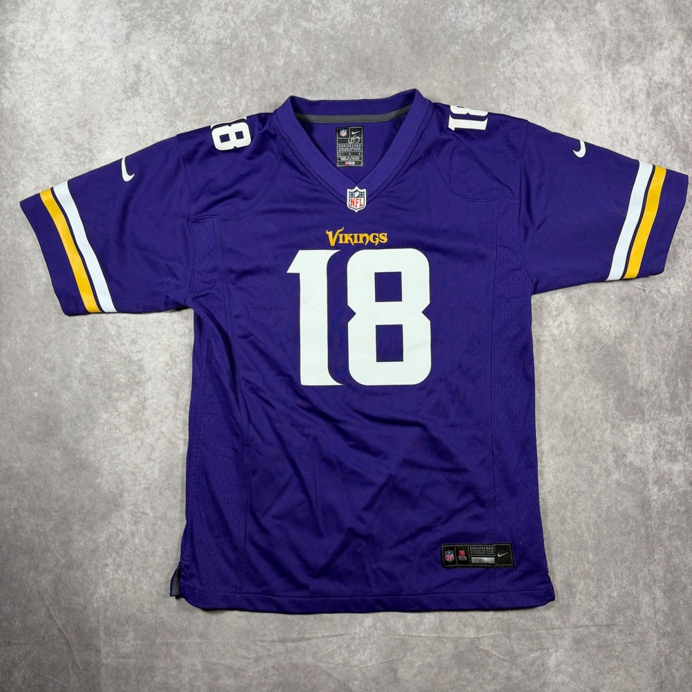 Nike NFL Minnesota Vikings Justin Jefferson 18 Jersey Youth Large Purple